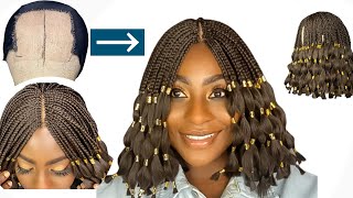 HOW TO: BUBBLE BRAID WIG WITHOUT CLOSURE | DETAILED TUTORIAL |JANENKANA