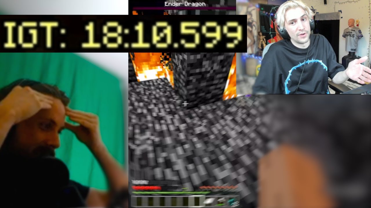 (18:10) Forsen BEATS xQc - Minecraft Speedrun 1.16.1 RSG Any% + discussion