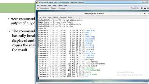 Standrad Output to a file - tee command