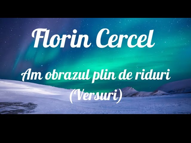 Florin Cercel - Am obrazul plin de riduri (Versuri) class=