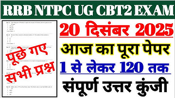 RRB NTPC UG Cbt 2 Exam Analysis 2025 | RRB NTPC UG Cbt 2 Paper Analysis | Ntpc Today Question Review