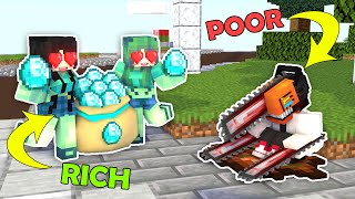 Monster School | POOR CHAINSAWMAN with RICH ZOMBIE COUPLES - Minecraft Animation