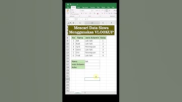 Mencari Data Siswa Menggunakan VLOOKUP | Excel 2019 | #shorts
