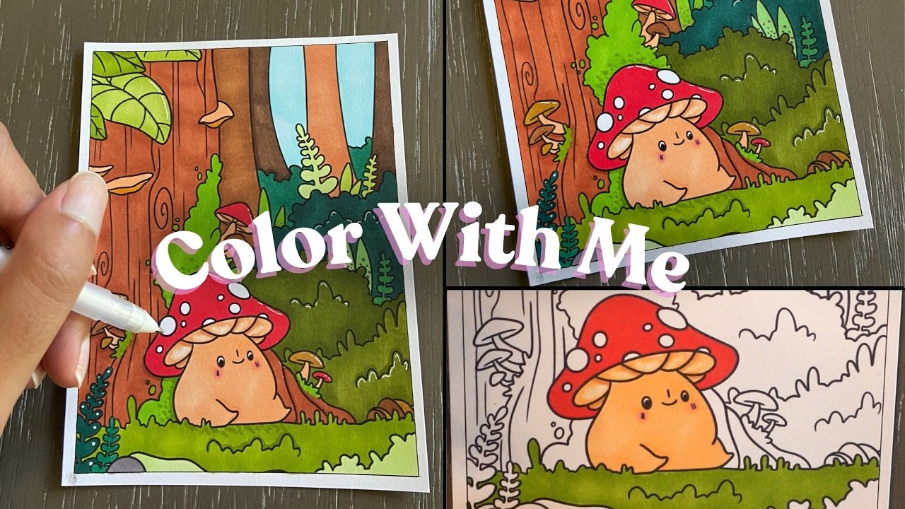 🍄 Cute Mushroom Forest Color With Me - YouTube