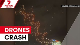 Vivid Sydney drone show grounded after 89 fall | 7NEWS