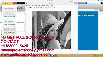 Matlab code for Watermarking of Digital Media with Encrypted biometric features for digital
