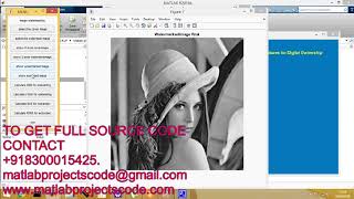 Matlab code for Watermarking of Digital Media with Encrypted biometric features for digital