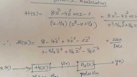Direct Form-1 &  2 Realization  Problem-2