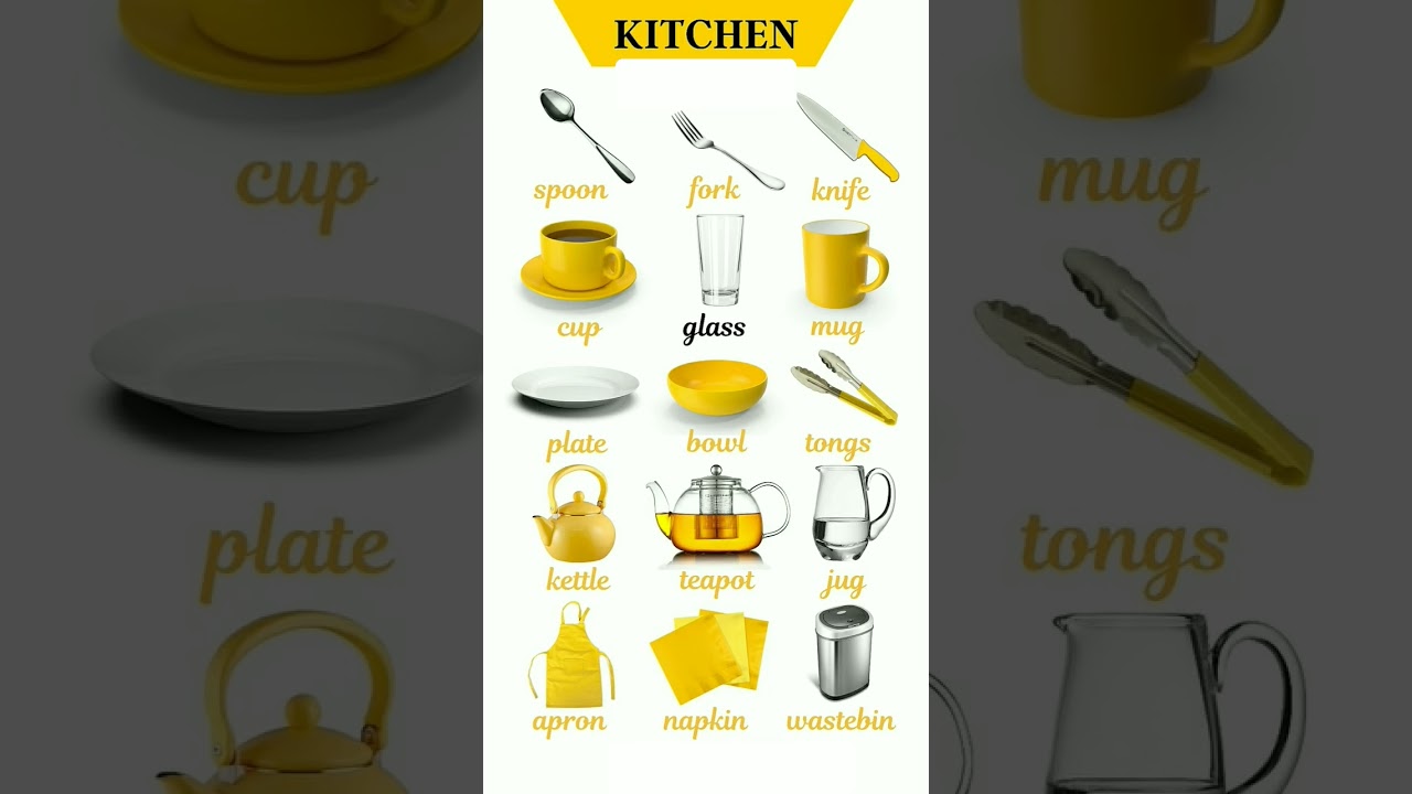 kitchen vocabulary/learn English words