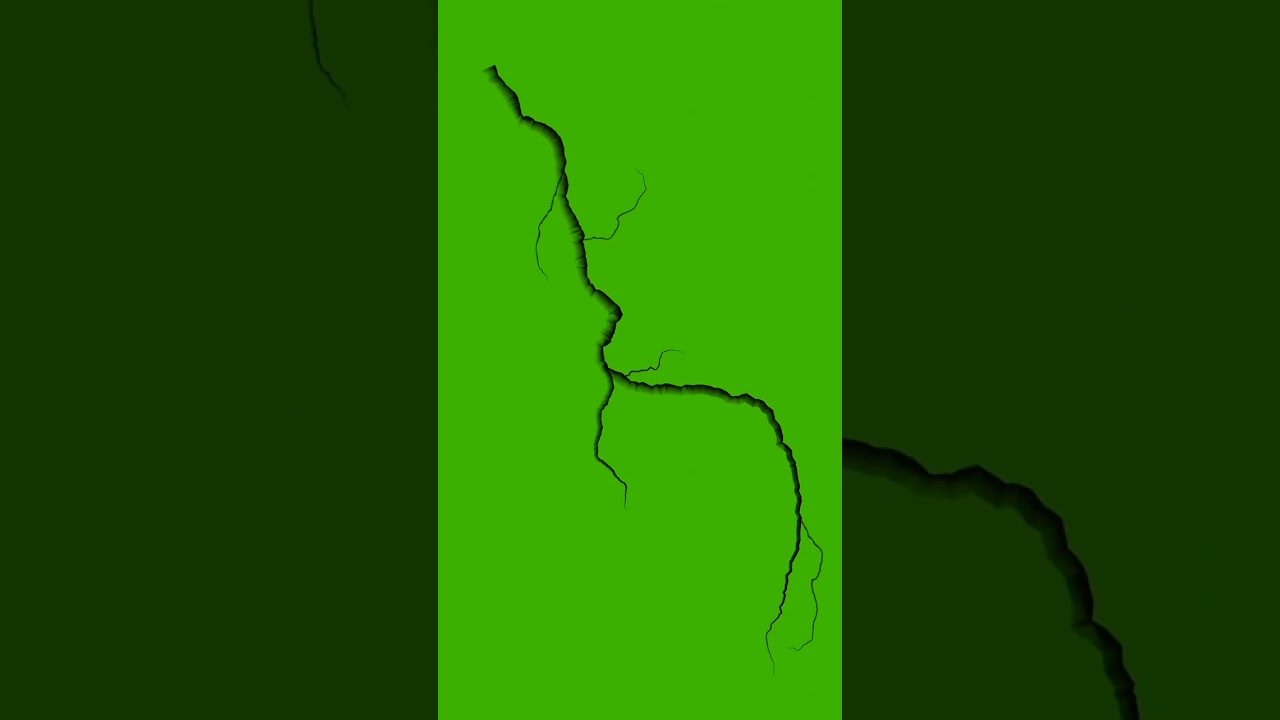 WALL CRACK GREEN SCREEN REALISTIC