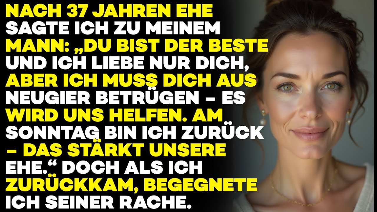 Nach 37 Jahren Ehe betrog ich ihn aus Neugier – doch seine Rache traf mich am Sonntag.