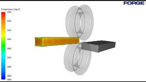Long product rolling simulation with temperature distribution - FORGE®