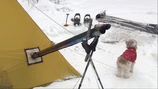 Hot Tent Snowshoe Toboggan Overnight