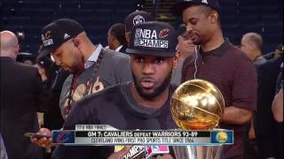 LeBron James Finals MVP joins the desk | Cavaliers vs Warriors - Game 7 NBA Finals