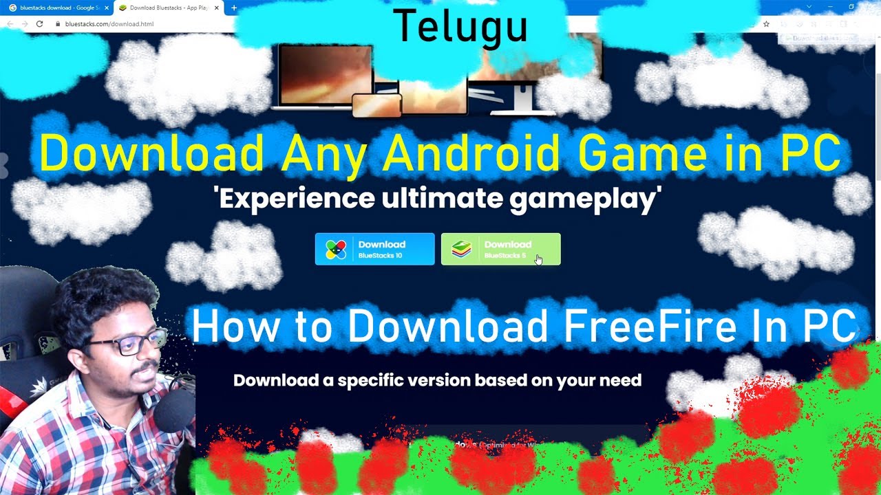 How to play Free Fire in laptop or PC easily in Telugu, Telugu Hacker Gang