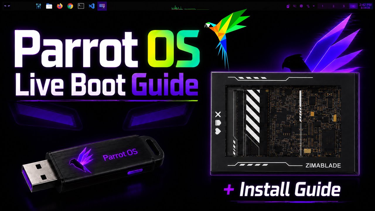 Parrot OS Live Boot Guide — Bootable USB, ZimaBlade Setup & Why It’s an Awesome SBC