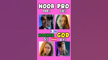 Noob vs Pro vs Hacker vs God - Merlina Addams vs M3gan v3 #shorts