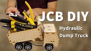 Build a Hydraulic JCB Dump Truck with DIY Kit|Woodcraft by ZZ Workshop 216 views 4 years ago 7 minutes, 9 seconds