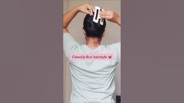 Easy hair bun/Clawclip💚 #shorts #hair #youtubeshorts #hairstyle #hairtutorial #trending #bun #hack