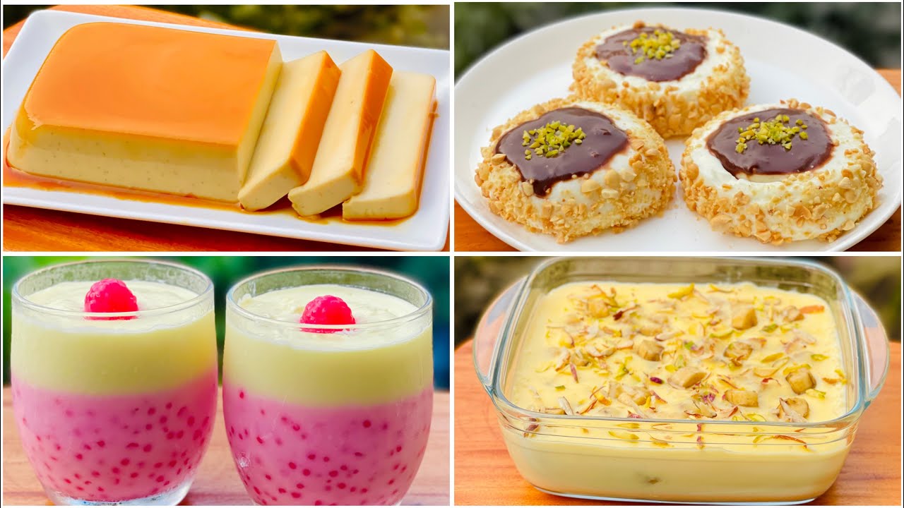 ইফতারের জন্য ৪টি সহজ ও ভীষণ মজার ডেজার্ট রেসিপি একসাথে♥️ | Ramadan Special Dessert Recipe