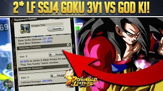 LF SSJ4 GOKU BASICALLY 3V1'S THIS GOD KI TEAM AT 2*! PLATINUM EQUIPMENT MADE HIM VALID?!