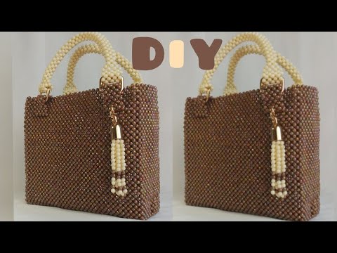 HOW TO MAKE A SIMPLE BOX BEADED BAG//BEGINNERS FRIENDLY BEADED BAG ...
