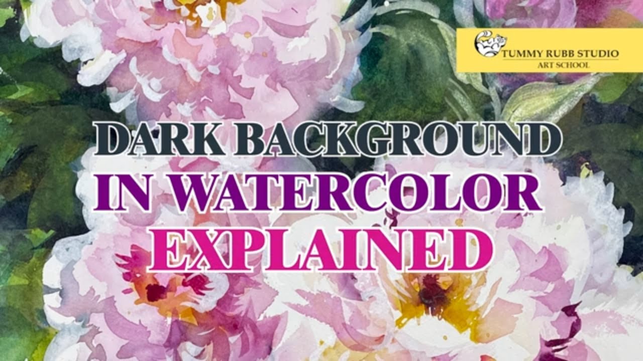 How to paint dark background in watercolor explained with examples