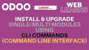 Install or Upgrade Modules Using CLI Commands Command Line Interface Odoo Latest Tutorial