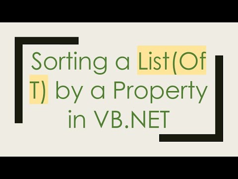 Sorting a List(Of T) by a Property in VB.NET