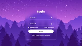 Login Form in HTML & CSS