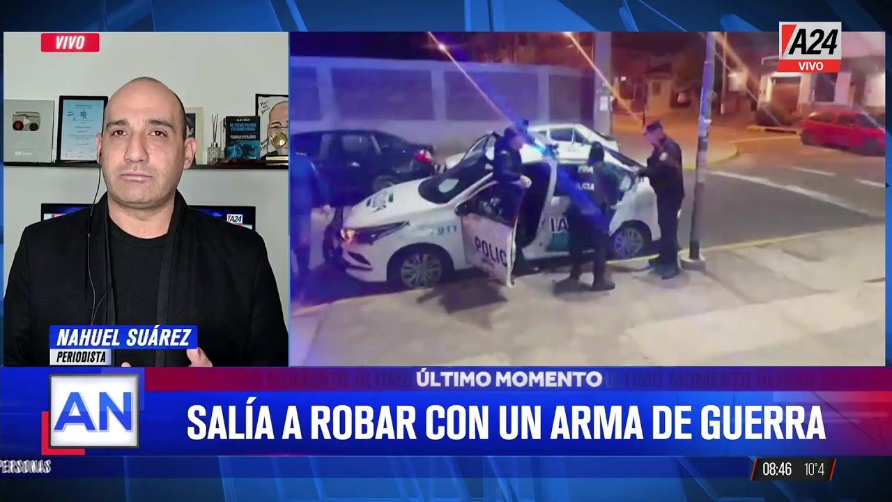 🚨 Detuvieron a un delincuente que salía a robar con una ametralladora ...