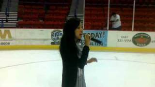 BRITTANY J   NATIONAL ANTHEM  REHEARSAL @ RESCH CENTER , GREEN BAY. Update