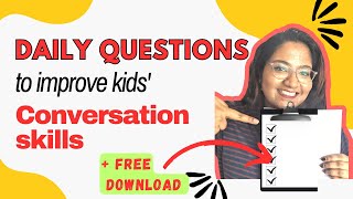 Conversational Questions To Teach Kids to Answer (+ Free Download) | Autism & Speech Delay