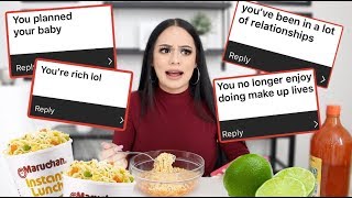 MARUCHAN MUKBANG | RESPONDING TO YOUR ASSUMPTIONS ABOUT ME