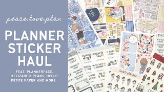 PLANNER STICKER HAUL | feat. Plannerface #ad, Kelizabethplans, Hello Petite Paper and more