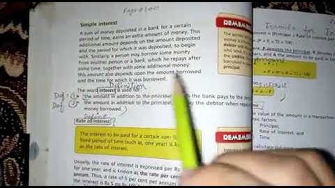 Pre-reading Ex 7d | page 100-101 | rate of simple interest | Oxford Countdown book 7