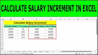 How to calculate salary increment in excel | Salary increase with grade or percentage in excel screenshot 4