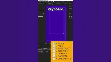 Changing the mask mode using keyboard shortcut in After Effects