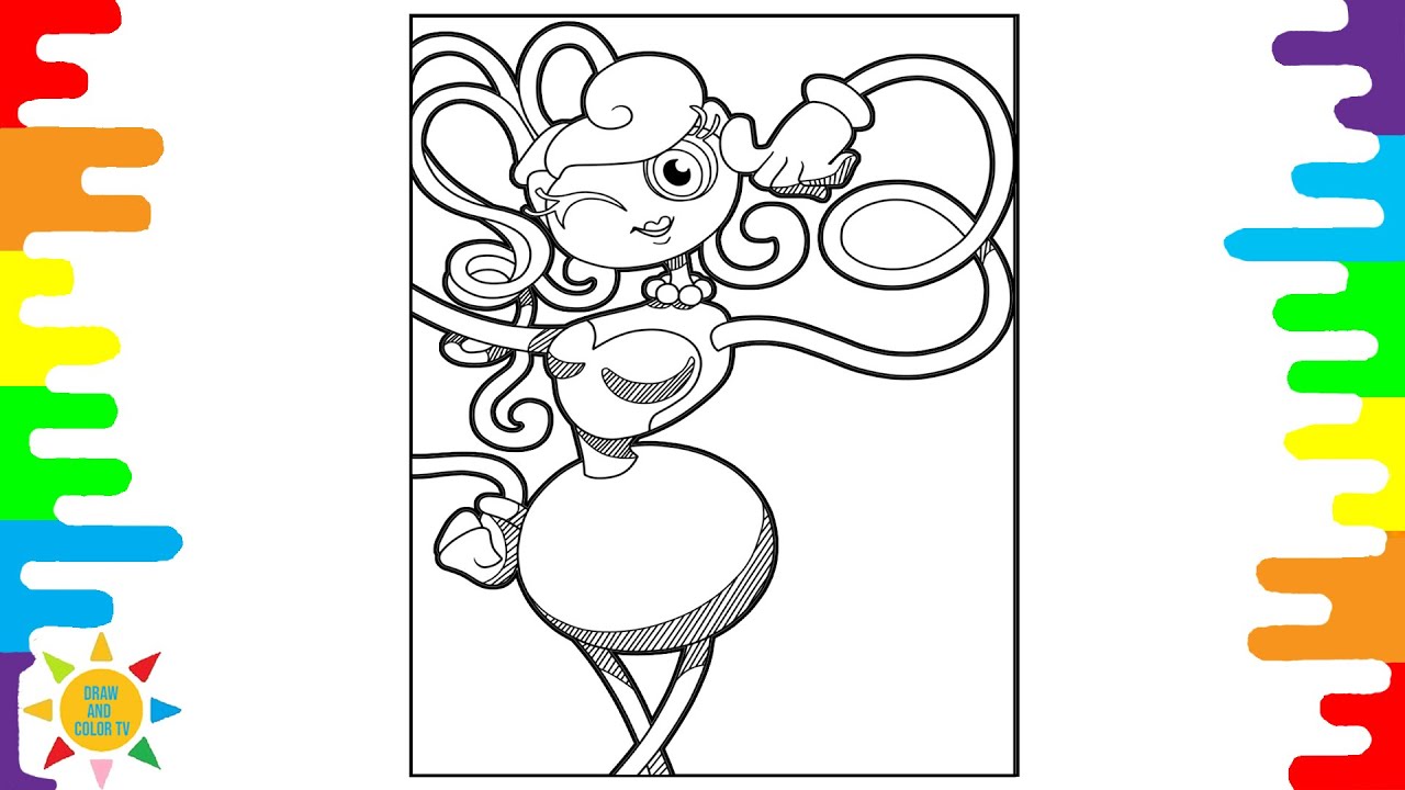  Mommy Long Legs - Poppy Playtime Chapter 2 Coloring Book: Mommy  Long Legs in Poppy Playtime Chapter 2 Coloring Book With 50+ High Quality  Poppy  For Kids And Adults To