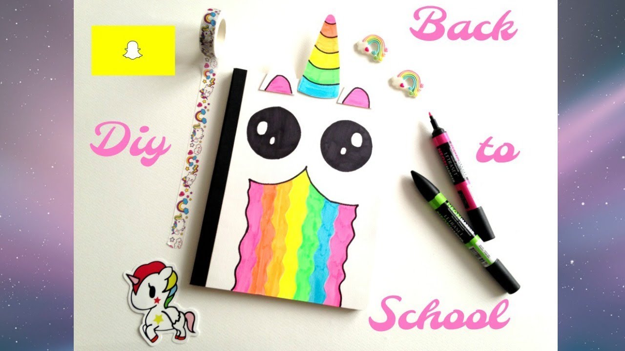Diy Back to school Licorne Snapchat - YouTube