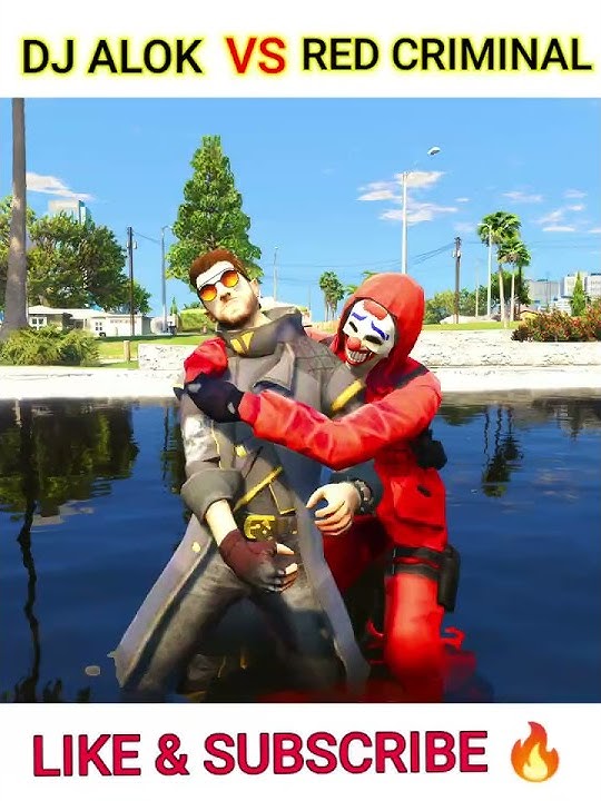 DJ ALOK VS RED CRIMINAL😱 || #theGreatAdam #gta5 #shorts #ff.