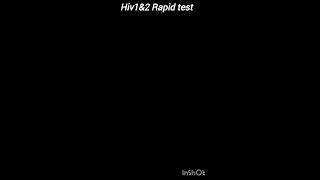 HIV1&2 RAPID TEST🩸🥼#labtechnician #labtest #shortsfeed #youtubeshorts #healthcare #bloodtest