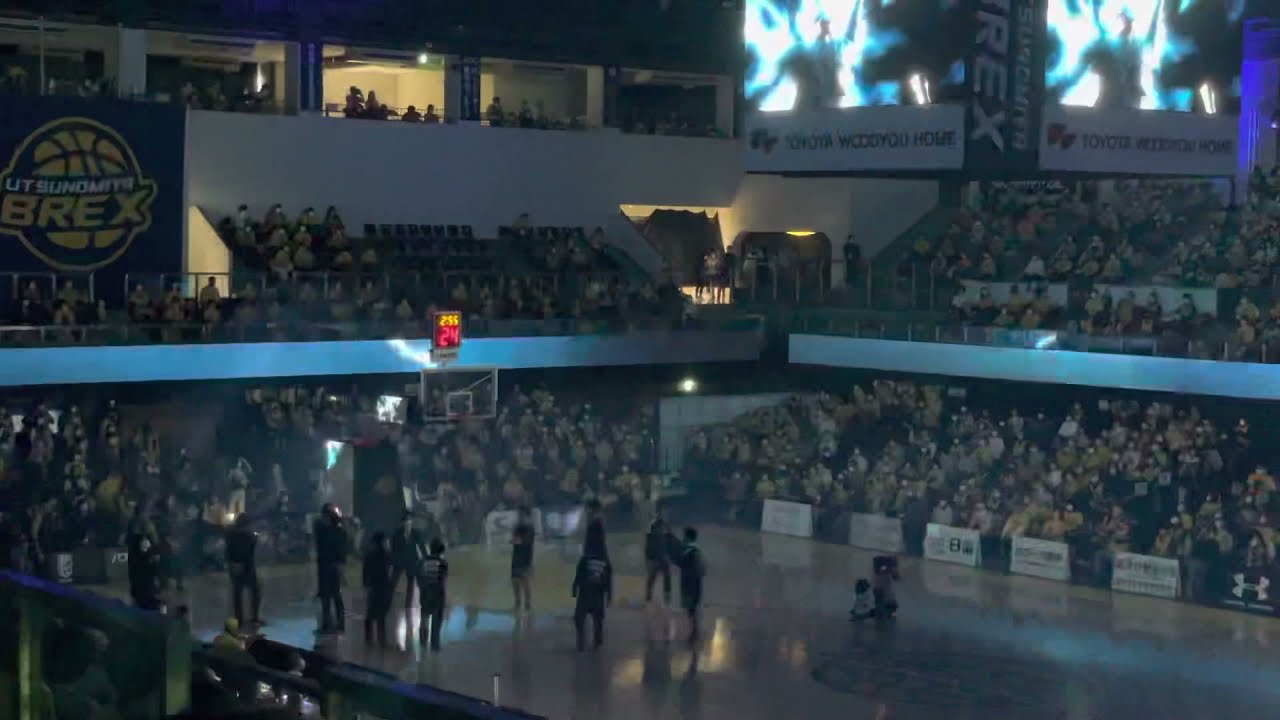 【ブレックスアリーナ】ブースターが一体に！宇都宮ブレックス選手入場演出【Bリーグ】