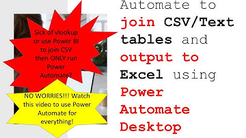 Join or vlookup CSV/text tables using Power Automate DESKTOP