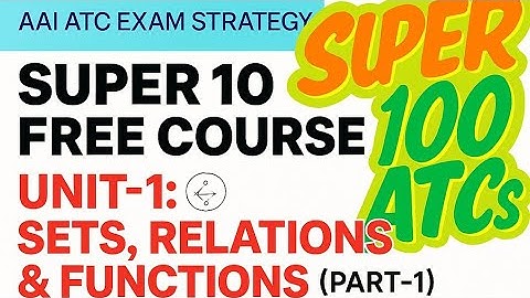 MATHEMATICS - Sets one shot for AAI ATC part-1