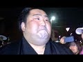 優勝！ 徳勝龍　パレード後 木瀬部屋前　令和２年 大相撲一月場所