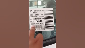 VIN number printed on the car tells the date of manufacturing know #automobile #youtube #viralstory