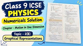 Class 9 ICSE Physics | Numericals Solutions | Motion in One Dimension | 2B Graphical Representations