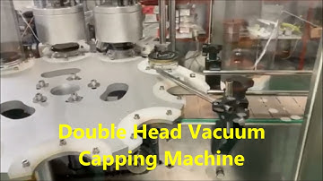 Automatic Double Head Vacuum Capping Machine hazelnut Glass Bottle ,Sauce Jar Twist Off Equipment