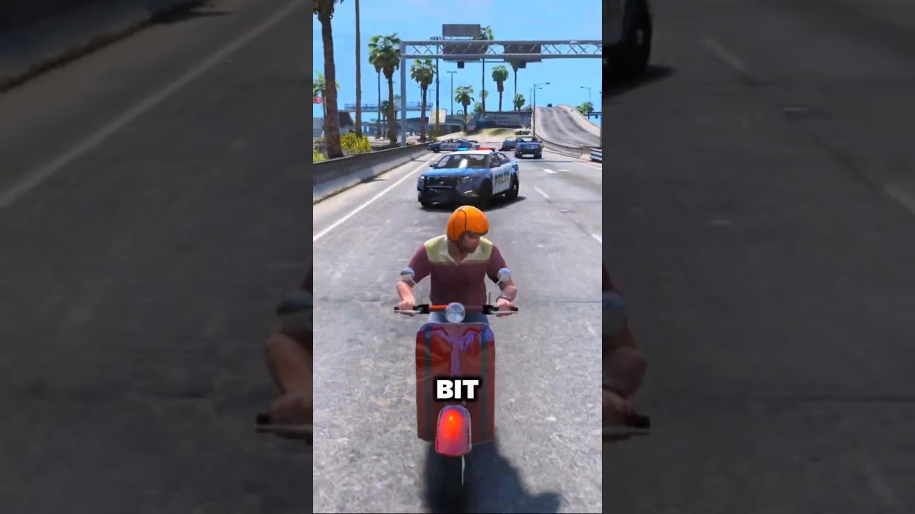 Can I CROSS the MAP on a SCOOTER with MAX Wanted Level in GTA Games?